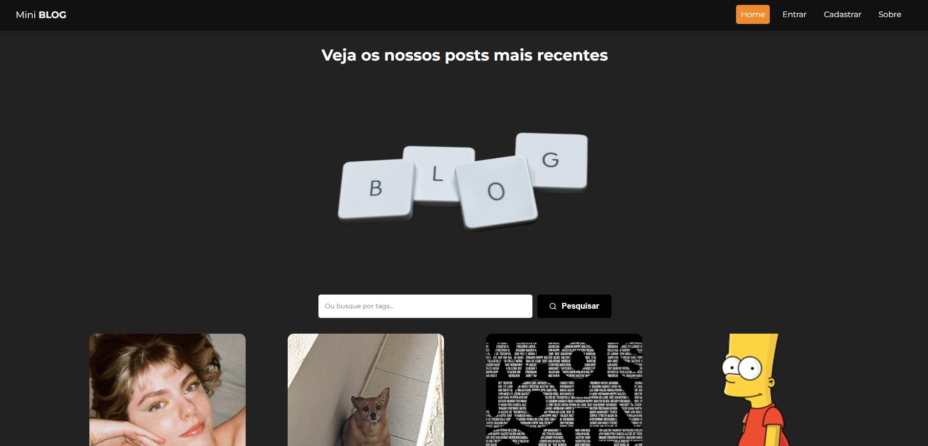 Print do meu projeto MiniBlog